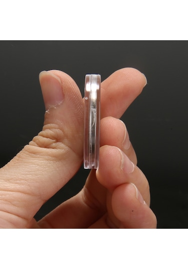 100 Adet 27mm Yuvarlak Şekilli Şeffaf Para Koleksiyon Tutucu