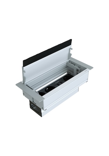 Metalline® Push-line Bas-Aç Masaüstü Priz Kutusu Usb - Natürel El