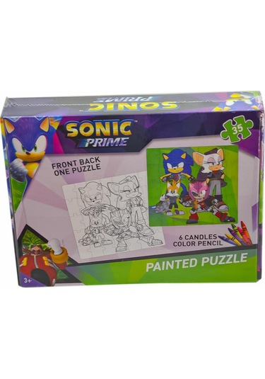 SO7874 SONİC Boyamalı Puzzle-Utku
