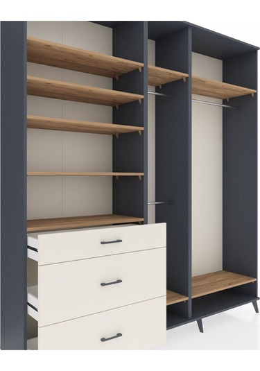 Hyperion Dolap 9 Raflı 3 Çekmeceli 3 Askılı 220x44x243 Antrasit-çam/aytaşı Atlas Çam/aytası Hyperion Dolap 9 Raflı 3 Çekmeceli 3 Askılı 220x44x243 Antrasit-çam/aytaşı Atlas Çam/aytası