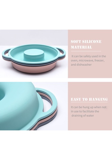 Ximistore9 Pembe Silikon Kek Kalıbı, Çıkarımı Kolay, Temizliği Kolay, Fırın Uyumlu, Çelik Çekirdekli, Ev Fırında Tart, Browni, Pasta Yapımı Pembe