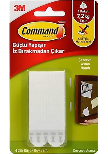 3m 17206 Command Büyük Boy Cırt Bant 4 Paket