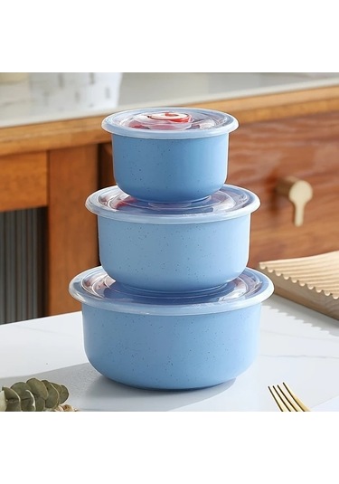 Trendooze Gaojunshop01 Bej 3lü Hava Geçirmez Yığılabilir Gıda Saklama Kabı Seti Mutfak Organizasyon İçin Sakinlik Bej