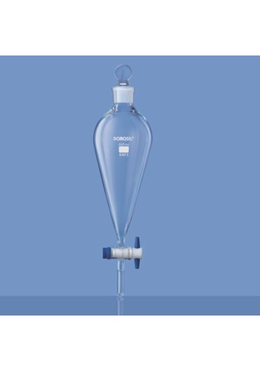 Ayırma Hunisi 250 Ml - Teflon Musluk - Cam Tıpalı - Borosilikat