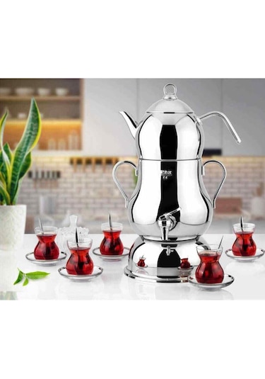 Lines Şahmeran Çelik Gövde Metal Kulp 4 L Elektrikli Semaver