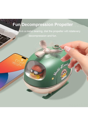 Youtek Küçük Uçak Şekilli Sessiz Nemlendirici - Sarı - Direk Takılı Tip - 300ml - 4-6 Saat Çalışma Süresi