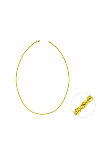 55 Cm Altın Lazer Halat Zincir N11.6267