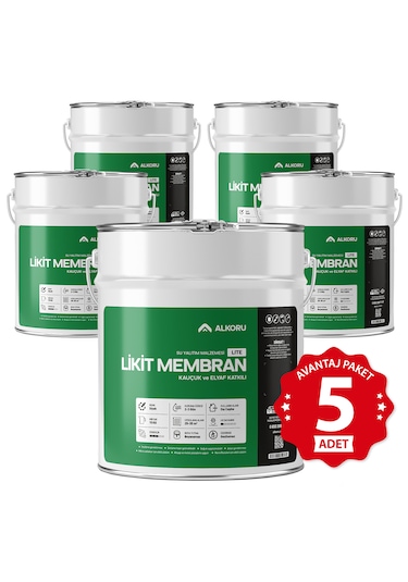 Alkoru 5 Adet 15 Kg Lite Likit Membran Avantaj Paket