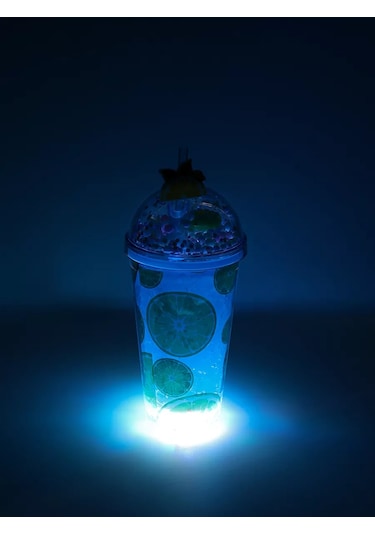 Miland Soğuk İçecekler İçin Parlak, Kapaklı Ve Pipetli Bardak. 260206394 Yeşil