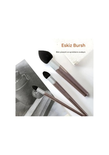 Sünger Vurgulayıcı, Detay Gölgeleme, Kara Kalem Silgi, Pastel Tonlama, Yıkanabilir-pembe Set 3'lü