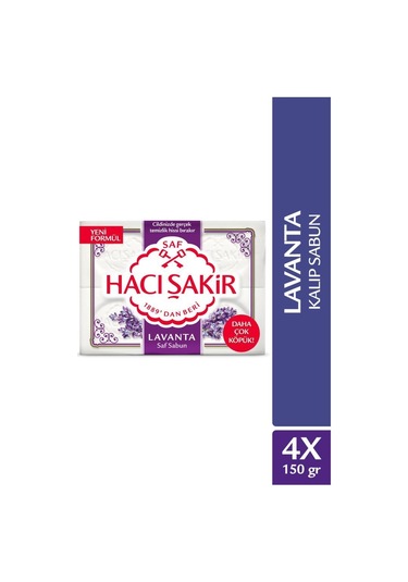 Hacı Şakir Lavanta Saf Kalıp Sabun 4 x 150 G