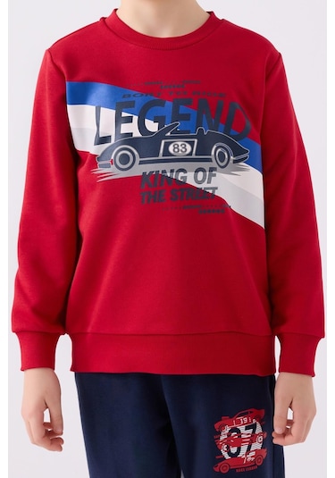 Rolypoly Erkek Çocuk Eşofman Takımı Kırmızı-1721 Kırmızı