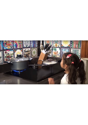 Portakal Safety Genişleyebilen Ocak Bariyeri-Siyah