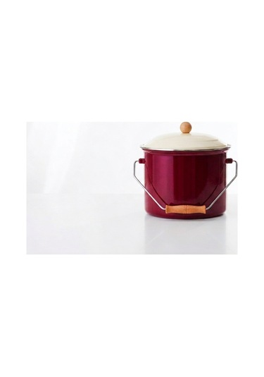 Emaye 20 Cm Bakraç Renkli Bordo