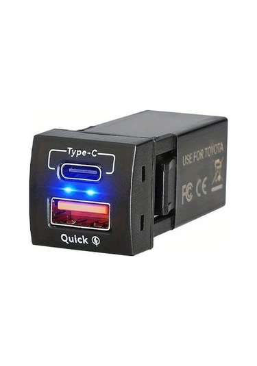 Sandwich Motion003 Toyota İçin 48w Hızlı Şarj Qc3.0 Type-c Mavi Led Oda Aydınlatma Yüzer Nokta Şarj Cihazı