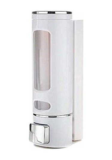 400 Ml Sabunluk Duvara Monte Şeffaf Sıvı Plastik Ve Mutfak Banyo Şişesi 1 Adet Beyaz Beyaz