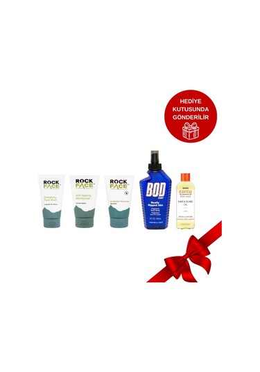 Erkek Bakım Ve Hediye Seti Yüz Temizleme, Sakal Yağı, Vücut Spreyi