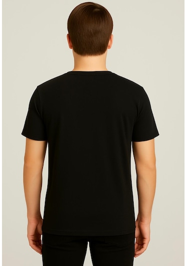 Axxel Erkek Siyah Kısa Kollu-d804 Siyah