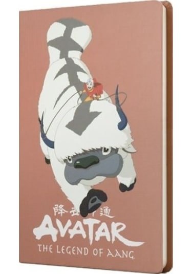 Mabbels Avatar Appa ve Aang Sert Kapak Butik Defter Puce Rengi