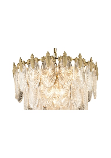 Lampaluce Antico Salon Klasik Sarkıt Avize 15'Li Sarı 60Cm