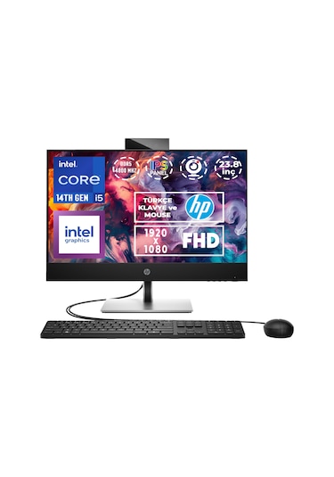 HP ProOne 440 G9 9H6X3ET1 i5-14500T 16 GB 512 GB SSD 23.8" Dos AIO Masaüstü Bilgisayar