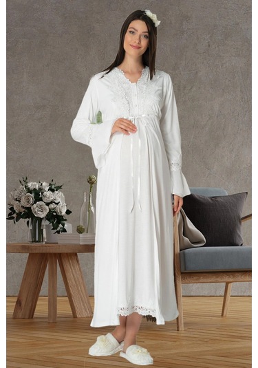 Carpediem L.r. 1519 Ekru 4 Parça Lohusa Set