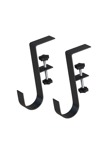 Suntek Yemek Masası Yatak Odası Çanta Askı Kancası Siyah 2 Parça Çok Renkli