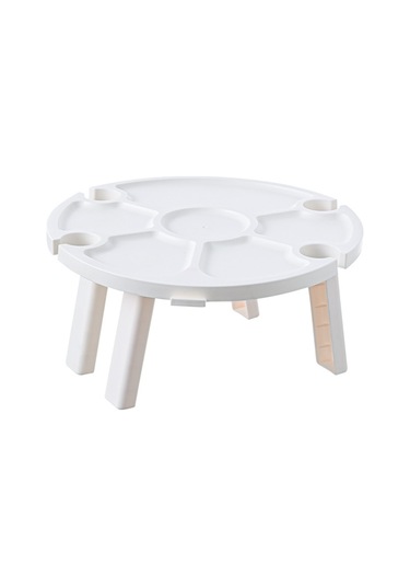 Açık Piknik Taşınabilir Katlanır Şarap Masası White , Size:picnic Table White Pembe