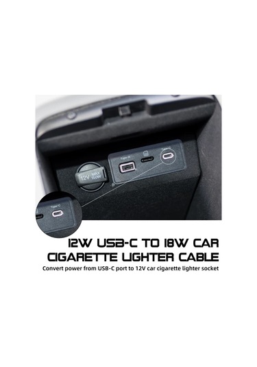 Honeybeeshop 1 Bilgisayar 1 Veya 2 Adet Usb C Erkek 12v Sigara Çakmak Adaptörü Hızlı 18w Şarj Kompakt Araç Güç Dönüştürücü Kablosu Dash Cam Led Işıklar Gps İçin