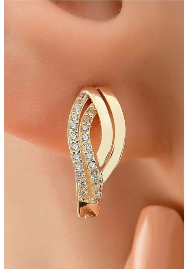 Kadın Sarı Altın Küpe Zküpe007 14yenikp0010