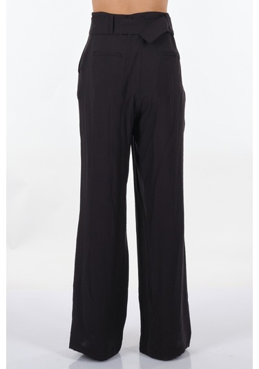 Unique Mode Kemerli Siyah Kadın Pantolon Us234008 001