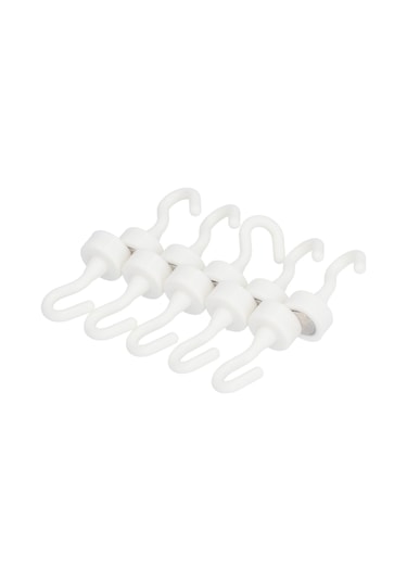 Yifomall Beyaz Abs Manyetik Kanca Seti - Buzdolabı Ve Mikrodalga İçin 11 Lb Taşıma Kapasiteli, 10'lu Paket Diğer