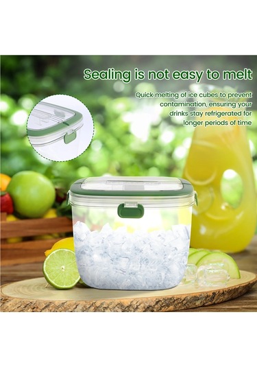 Jialan Buz Kovası Kapaklı Ve Tong Mühürlü Buz Kovası Konteyner Yeşil