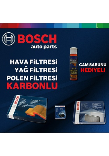 Toyota Yaris 1.4 D4D Bosch  Filtre Bakım Seti 2007-2011 (495584835)