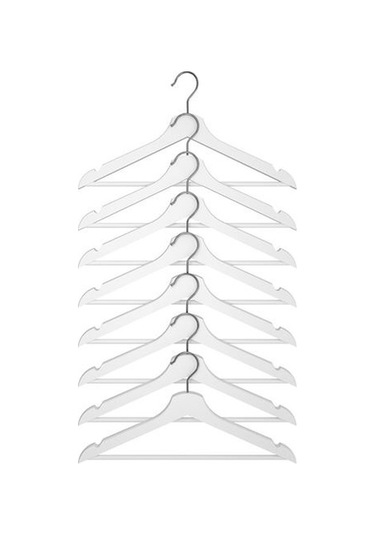 Ikea Bumerang Elbise Giysi Askısı - Beyaz Askı - 8'li Paket Diğer