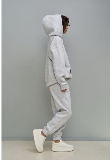 Mai Collection Mai Studios Co. Minimal Baskı Karmelanj Eşofman Takım Kar Melanj