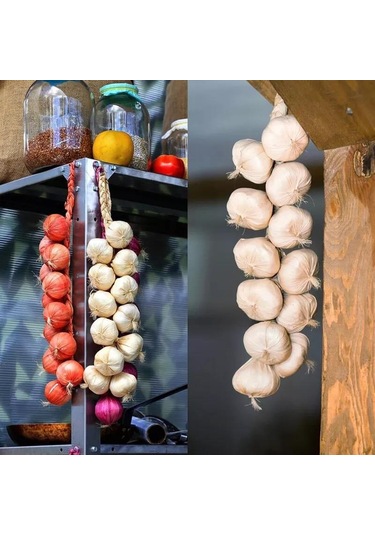 Yapay Soğan Salkımı Süs Sahte Kahverengi Soğan Yapay Meyve Sebze