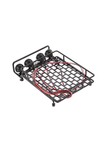 Yifomall Rc Tır İçi Taşıma Rafı 4 Led Işıklı Metal, Scx10/trx-4/d90/cc01 1:10 Off-road Araçları İçin