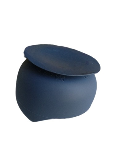 Jojobebek Silikon Vakumlu Kase, Silikon Çatal-kaşık, Silikon Pipetli Bardak, Çerez Kapağı, Önlük / Lacivert