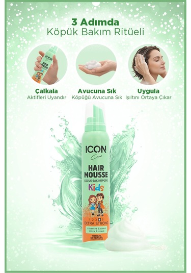 Icon Saç Şek. Köpük For Kıds 3'lü Set