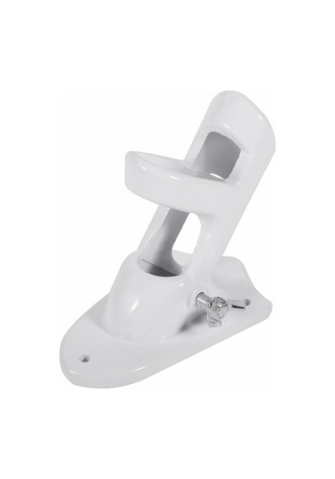 Monyee Alüminyum Bayrak Çubuklu Tutucu, 2.54 Cm Çap Uyumlu, Çift Konumlu, Kolay Kurulum, Beyaz Beyaz