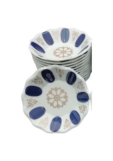 Melamin Çay Tabağı 6 Adet 1 Takım-Mavi