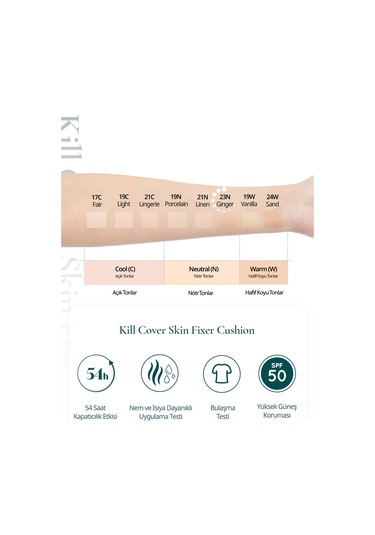 Clio Kill Cover Skin Fixer Cushion SPF50+ 23N Ginger