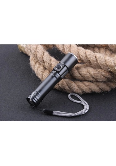 F-90 Aluminyum Kaplama Mıknatıslı Şarjlı El Feneri - 9011725524246ynt Çok Renkli