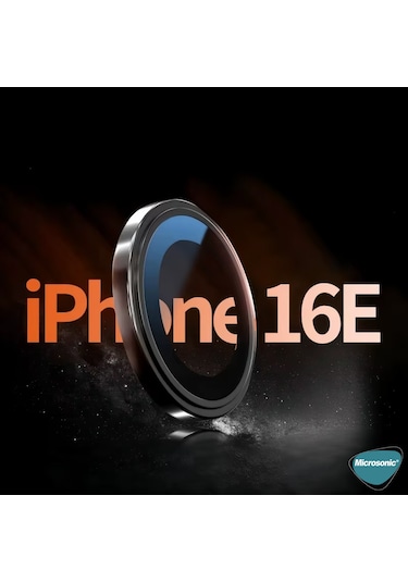 Microsonic Apple Uyumlu iPhone 17e Tekli Kamera Lens Koruma Camı Siyah