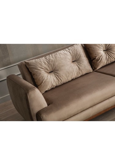 Paris Yataklı Kanepe Vizon Vizon