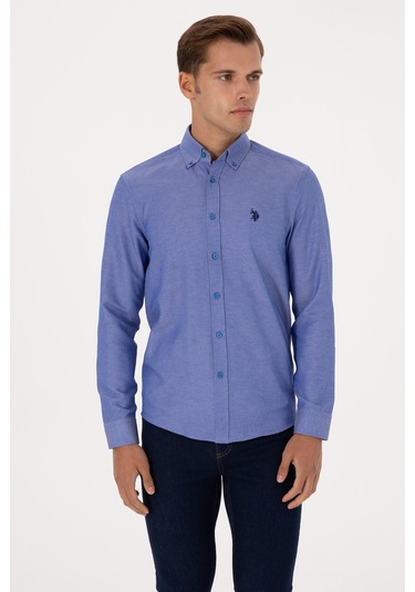U.s. Polo Assn. Erkek Koyu Mavi Gömlek Basic 50316723-vr032 Koyu Mavi