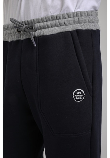 Kapşonlu Ve Fermuarlı Lacivert Slim Fit Full-zip Sweatshirt 23fwm64068 Lacivert