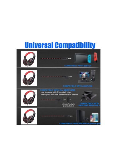 Mufunye Mavi Kafaüstü Kulaklık, 3.5mm Jack İle Ps4/xbox/notebook/pc Uyumlu, Oyun İçin Optimal Ses - Sy755mv