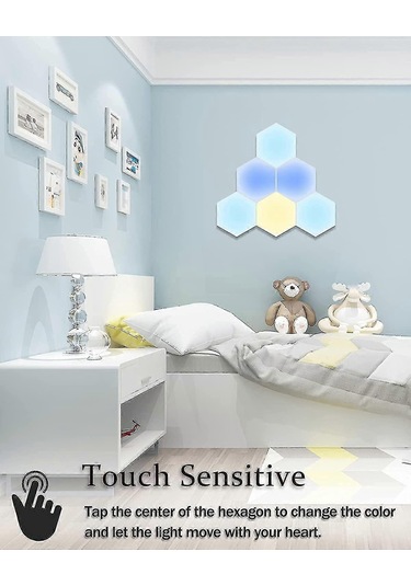 Kumandalı Altıgen Işıklar, Akıllı Kendin Yap Altıgen Duva Çok Renkli